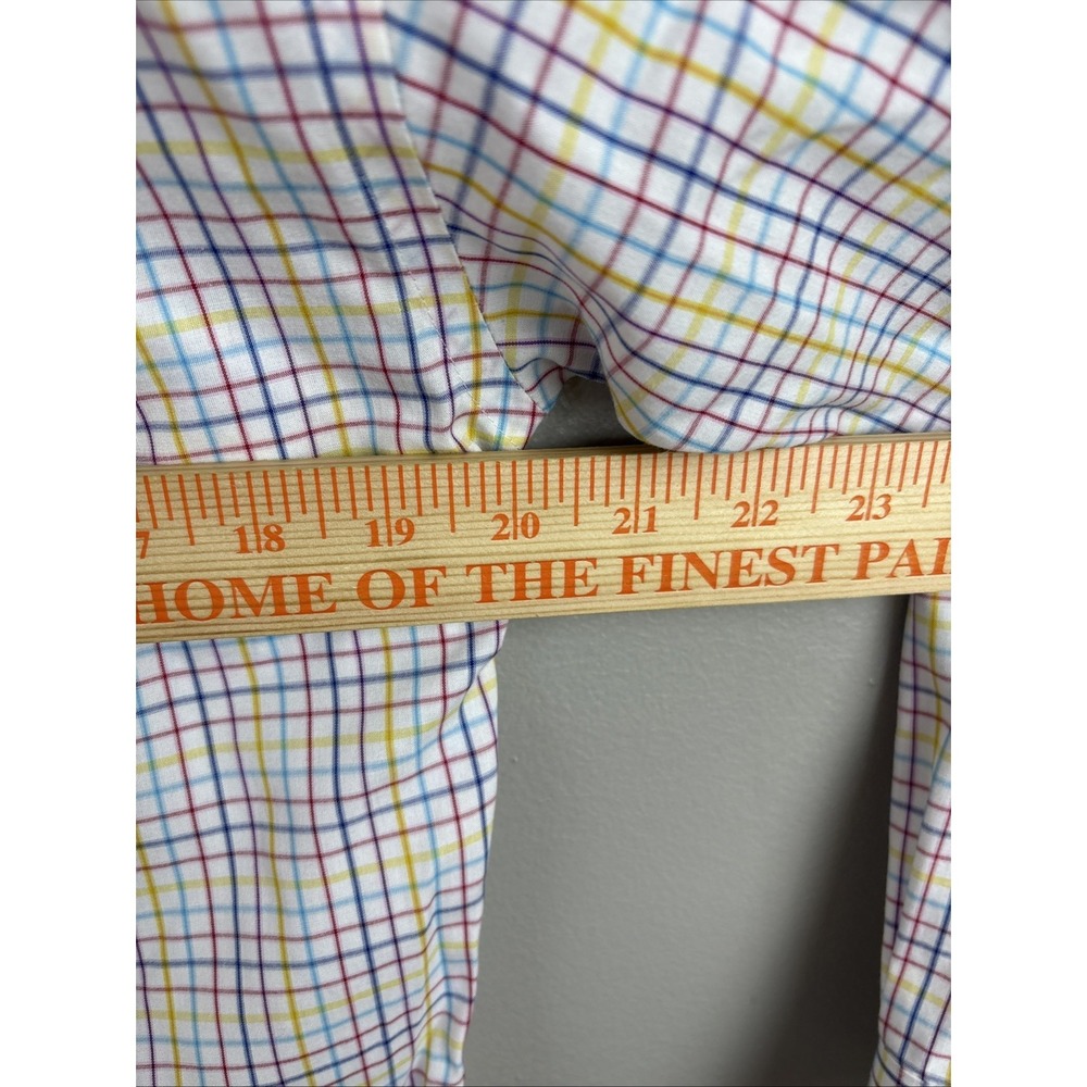 M Dumas & Sons Men's 100% Cotton No Wrinkle Small Button Down, Tarn Check Shirt - Picture 6 of 6